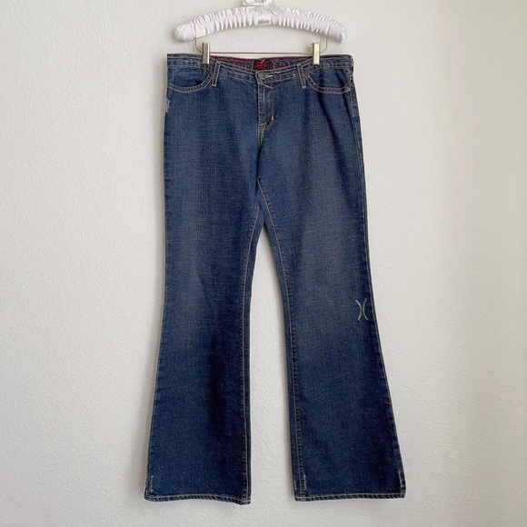 Iconic Von Dutch Y2K tramp stamp flare low rise jeans - Picture 3 of 4